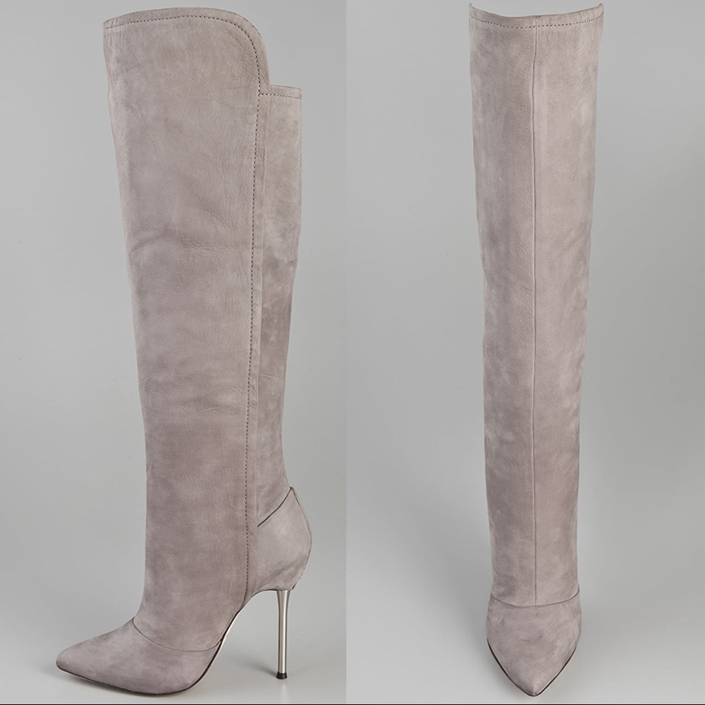Brian Atwood Suede Over Knee Boots